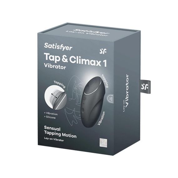 Кліторальний стимулятор - Satisfyer Tap & Climax 1 Grey sexstyle | Зображення 6