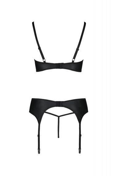Комплект з ажурними вставками, чорний ASTRIDA SET - Passion, S/M | Зображення 3
