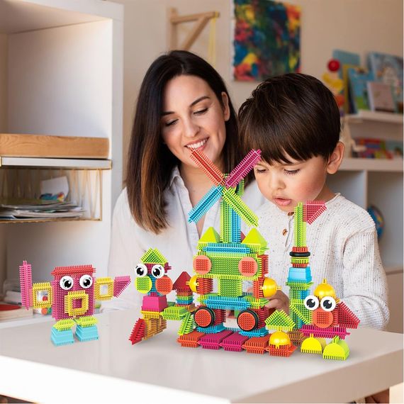 Конструктор HEDGEHOG BUILDING BLOCKS SET PTB112/22631 PICASSO TILES, 112 деталей, в коробці | Зображення 3