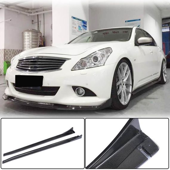Боковые пороги (для G37 SD 2009-2013, Карбон) для Infiniti G25/G35/37 (V36/CV36)