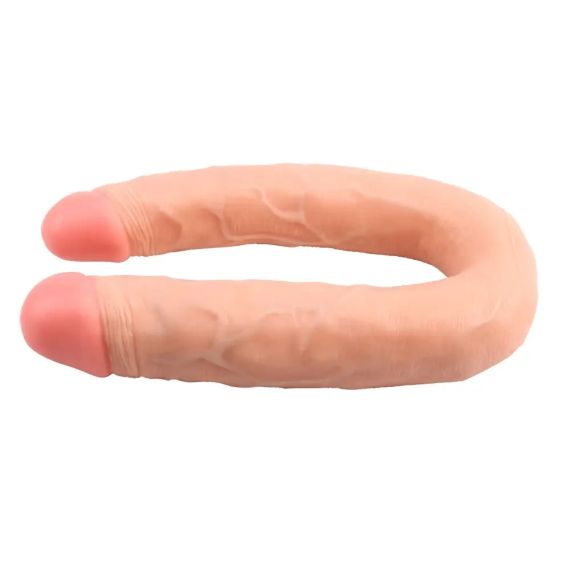 Фалоімітатор подвійний Chisa Ballsy Super Cock Her-Her Overlap, бежевий sexstyle | Зображення 6