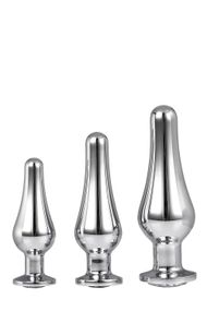 DT21874 набір анальних пробок конічної форми Dream Toys GLEAMING LOVE PLEASURE SET SILVER