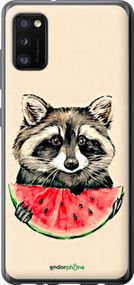 Чохол на Samsung Galaxy A41 A415F Єнотик з кавуном "4605u-1886-2448"