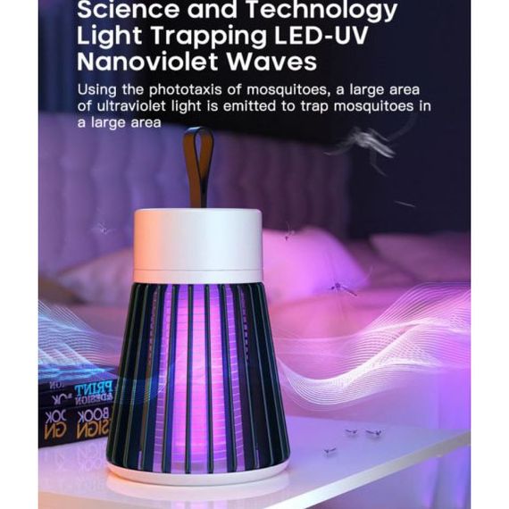 Знищувач комах для будинку Electronic shock Mosquito killing lamp НА АКУМУЛЯТОРІ для походу на природу KQ-16 | Зображення 7