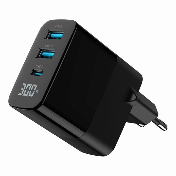 Мережевий зарядний пристрій Gembird TA-UC-PDQC30LCD-BK-02 | Зображення 2