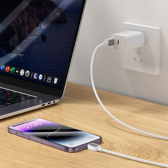 Дата кабель Hoco X108 Benefit USB to Lightning 2.4A (1m) White | Зображення 2