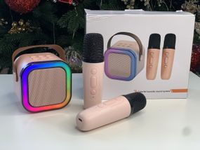 Дитячий караоке Bluetooth блютуз-колонка Світлодіодний бездротовий аудіомікрофон