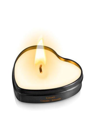 Масажна свічка серце Plaisirs Secrets Caramel (35 мл) | Зображення 2