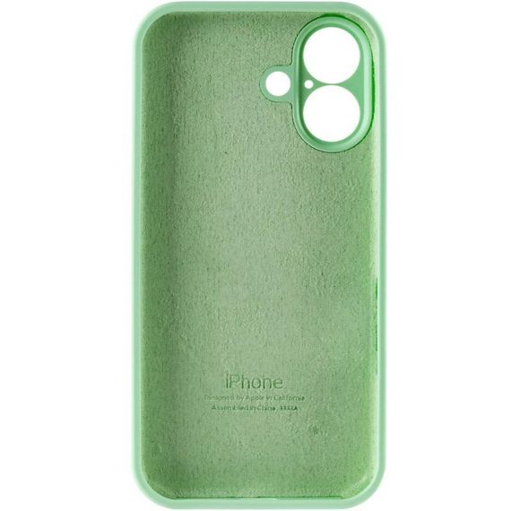 Чехол Silicone Case Full Camera Protective (AA) для Apple iPhone 16 (6.1") Зеленый / Pistachio | Зображення 5