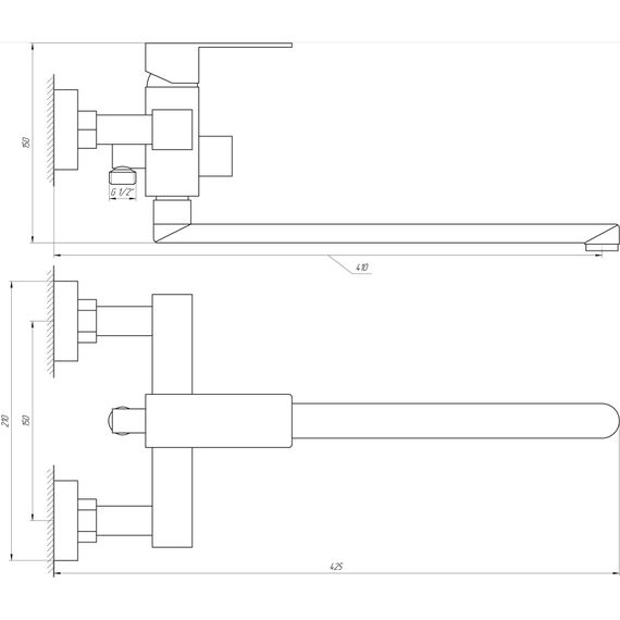 Змішувач для ванни Globus Lux SICILIA SBQ-208L | Зображення 3