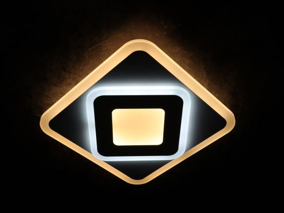 Сучасний квадратний світильник стельовий LED для кімнати кухні ванної 25127 Білий 4х30х30 см.