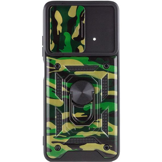 Ударопрочный чехол Camshield Serge Ring Camo для Xiaomi Poco X4 Pro 5G Зеленый / Army Green | Зображення 3