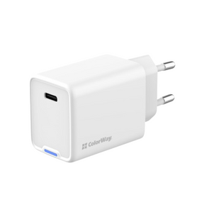 Зарядний пристрій мережевий Type-C PD 45W білий GaN Mini ColorWay