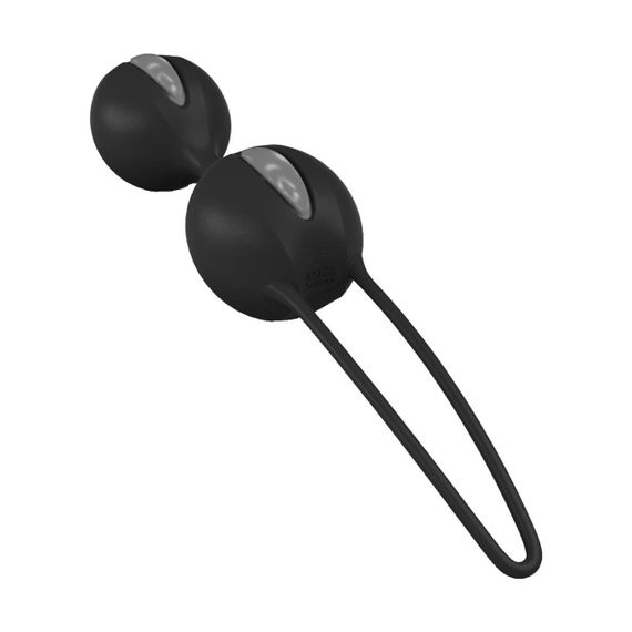 Вагинальные шарики Fun Factory SMARTBALLS DUO, черно-серые, 2 шт, диаметр 3,2 и 3,6 см | Зображення 2