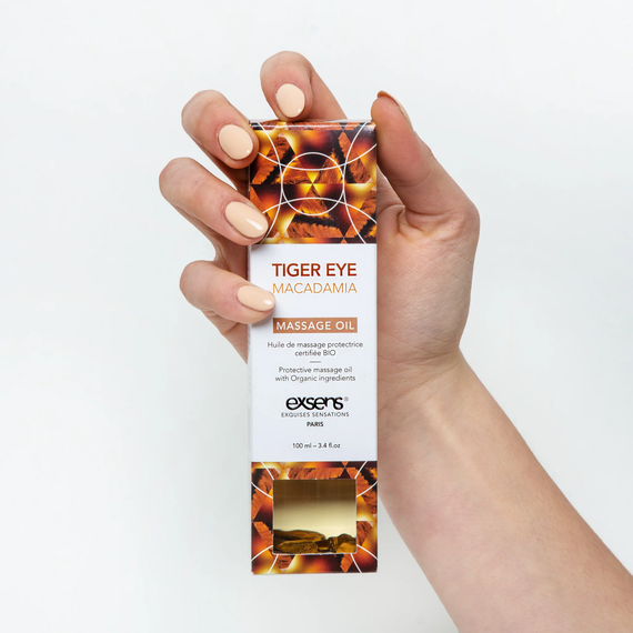 Масажна олія EXSENS Tiger Eye Macadamia (захист з тигровим оком) 100мл, натуральна | Зображення 2