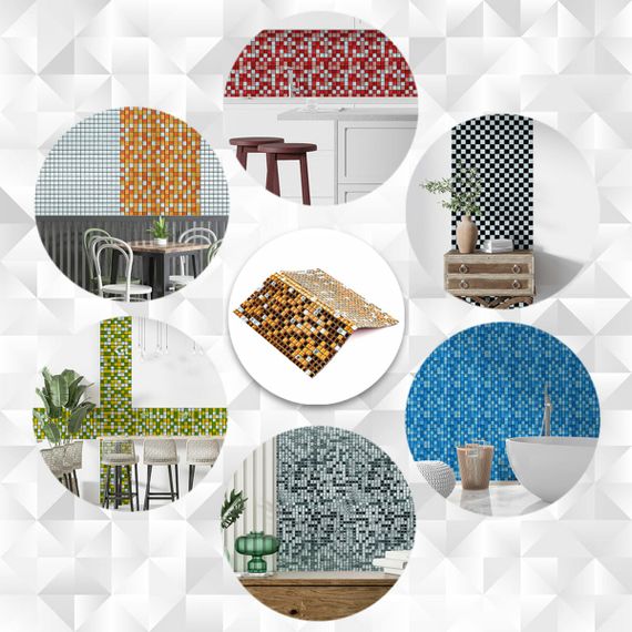 Мозаїка дзеркальна 298х298х4,5мм Мідна SW-00002370 | Зображення 5