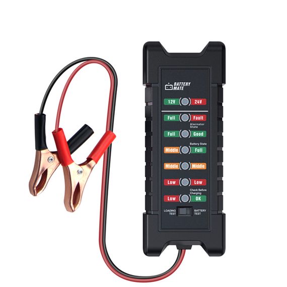 Тестер для аккумуляторных батарей BM-410 + крокодилы,12V,LED