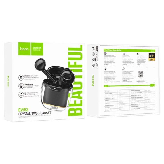 Навушники HOCO EW52 Lilly true wireless BT headset Black | Зображення 3