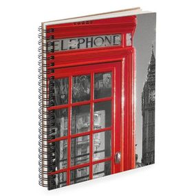 Скетчбук Червона телефонна будка 18x21 см (BDP_17A001)