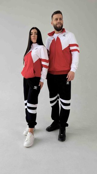 Спортивний костюм унісекс adidas колір червоний