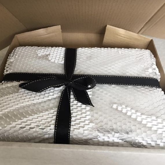 Cотовая крафт-бумага PaperPack, рулон - 30 см х 50 м, белая | Зображення 7