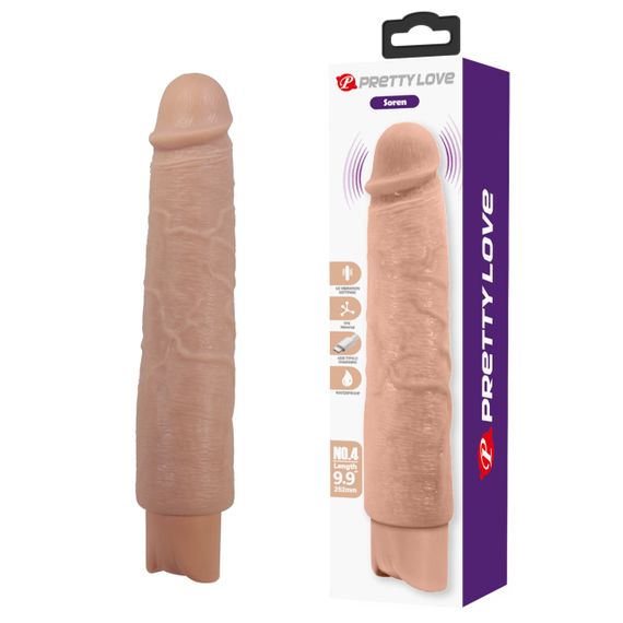Реалістичний вібратор - Pretty Love Soren Realistic Vibrating Dildo Flesh Sex Aura