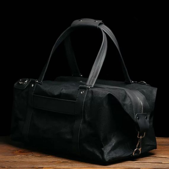 Сумка дорожня Skin and Skin Stout Канвас M 45x22x23 см Чорна (KBLBM-M) | Зображення 2