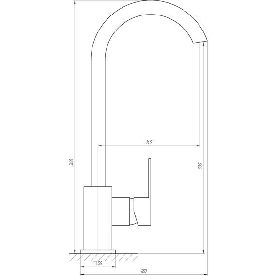 Змішувач для кухні Globus Lux Milano GLM-203SQ-BB | Зображення 3