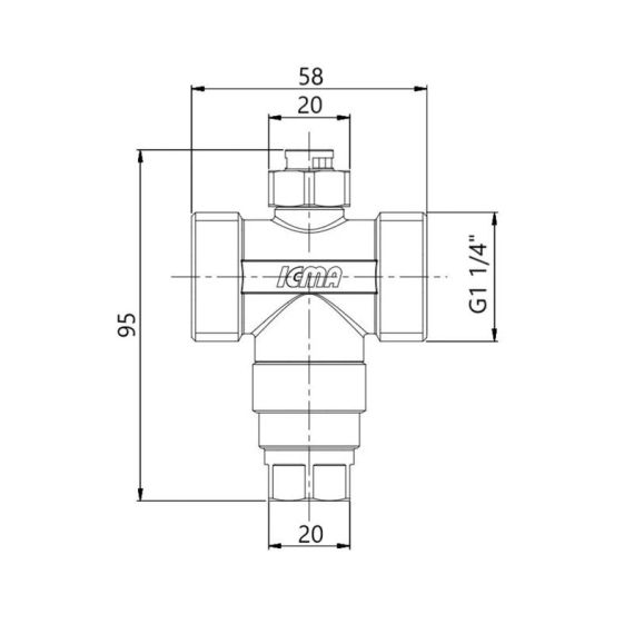 Клапан антифриз Icma No609 1 1/4" для теплових насосів 90609AG06 | Зображення 1