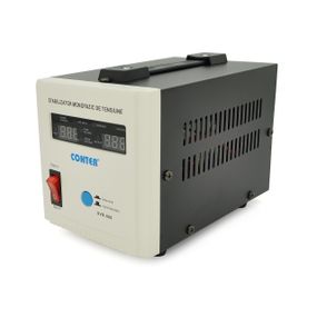 Стабилизатор напряжения релейный Conter SVR-500VA/375W однофазный, напольного монтажа, LED дисплей, DC150-270V, AC230±8%, 2*Shuko,