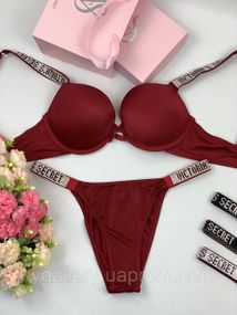 Комплект женского нижнего белья Victoria’s Secret Виктория Сикрет модель Rhinestone со стразами XL, 85C,