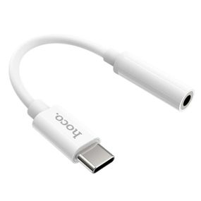 Переходник адаптер Hoco LS30 аудио конвертер Type-C to Jack 3.5 AUX (F) 0.115m - White