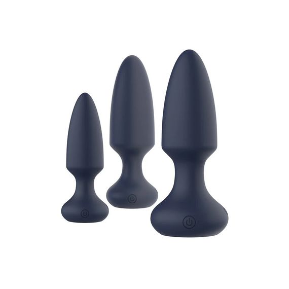 Набір анальних вібраторів, S, M, L, Dream Toys Startroopers Mars синій, 3 шт Sex Aura