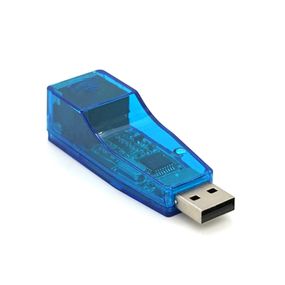 Контролер USB 2.0 to Ethernet - Мережевий адаптер 10/100Mbps, Blue, BOX