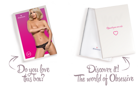 Мереживні танги з доступом Obsessive 837-THC-1, чорні, S/M | Зображення 7