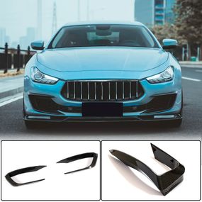 Накладки на передній бампер (для Base 2018-2020, Карбон) для Maserati Ghibli рр