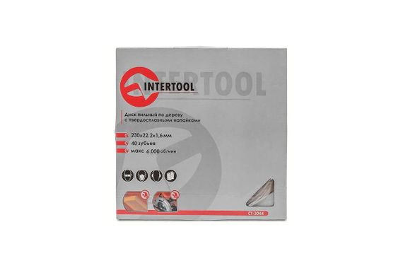 Диск пильный Intertool - 230 х 40T х 22,2 мм (CT-3044) | Зображення 3