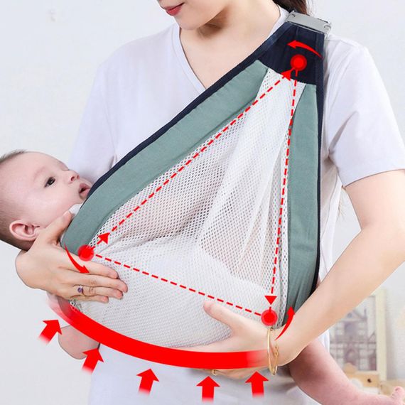 Слинг для новорожденных 0-36 месяцев, BABY SLING AND182 / Дышащий рюкзак-переноска для детей / Эрго рюкзак для | Зображення 2