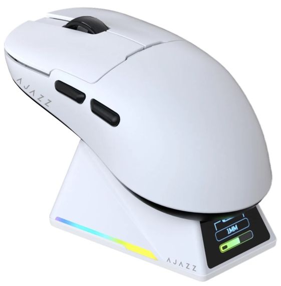 Бездротова магнітна миша Ajazz AJ159 APEX PAW3950 400 мАч RGB Біла | Зображення 9