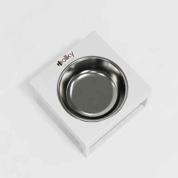 Миска на подставке для кошек и маленьких собак Hollky Base Solo S (1 × 0,45 л) Solo S-18187-WHWH | Зображення 2