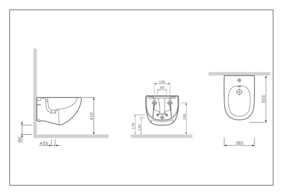 Біде підвісне AM.PM Sensation (C303411WH) | Зображення 1