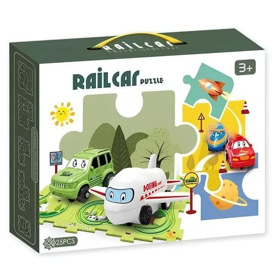 Розвиваюча іграшка-пазл SHT 1103A Dinosaur Park (25pcs) Yellow | Зображення 3