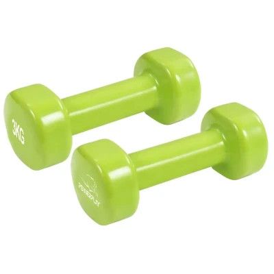 Гантель PowerPlay вінілові 4125 Achilles 2 х 3 кг Зелені (PP_4125_3kg_2in) | Зображення 5