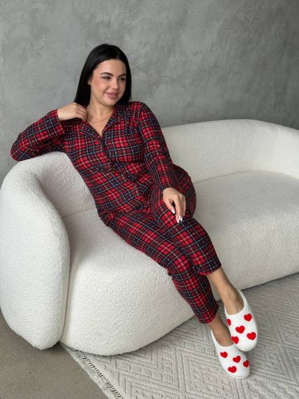 Максимально комфортна та приємна піжама-домашній костюм  в розмірі PLUS SIZE | Зображення 6