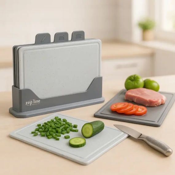Кухонный набор досок Zepline ZP-00220 5 предметов, с подставкой | Зображення 6