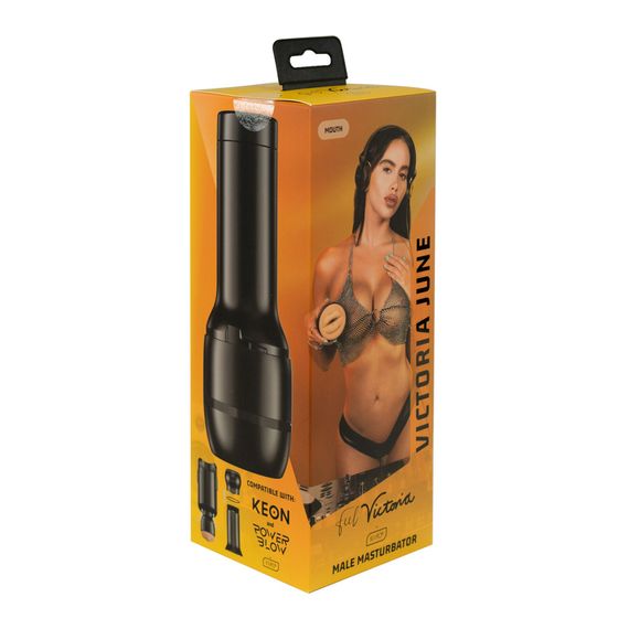 Мастурбатор Kiiroo Feel Victoria June Mouth Stroker PBC, сумісний з PowerBlow і Keon