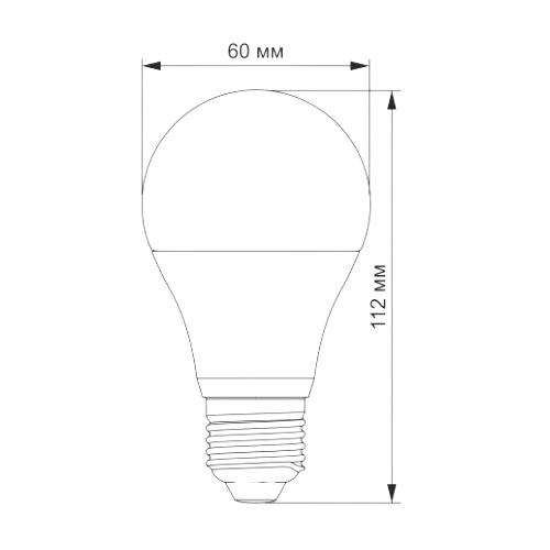 Лампа A60e 12W E27 3000K 220V LED Videx | Зображення 3