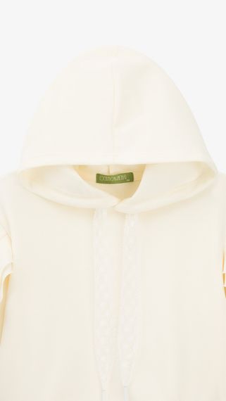 Худі однотонний для дівчинки 851049 122 см Молочний shop (2000999436772) | Зображення 1