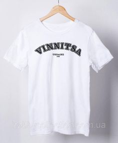 Футболка жіноча із патріотичним принтом "VINNITSA Ukraine 1363" біла