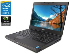 Мобільна робоча станція Dell Precision M4800 / 15.6" (1920x1080) TN / Intel Core i7-4800MQ (4 (8) ядра по 2.7 - 3.7 GHz) / 16 GB DDR3 / 256 GB SSD / nVidia Quadro K2100M, 2 GB GDDR5, 128-bit / DVD-ROM / WebCam б/в